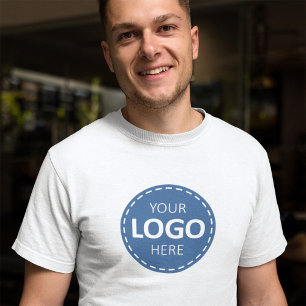 Camiseta Modelo de Upload de Logotipo Empresarial - Crie o