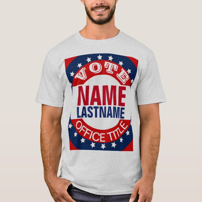 Camiseta Modelo de Voto de Campanha Personalizada (Frente)