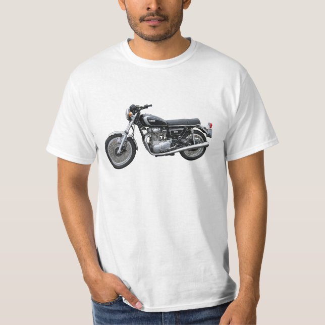 Camiseta Modelo de Yamaha XS650D Reino Unido (Frente)