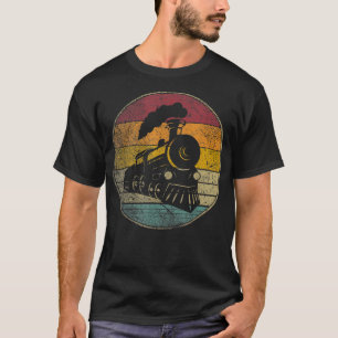 Camiseta Modelo do comboio Locomotive Gift Shirt Retro Styl