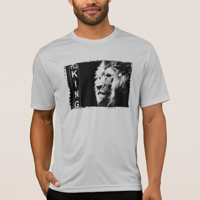 Camiseta Modelo do Concorrente King Mens Sport-Tek Silver (Frente)
