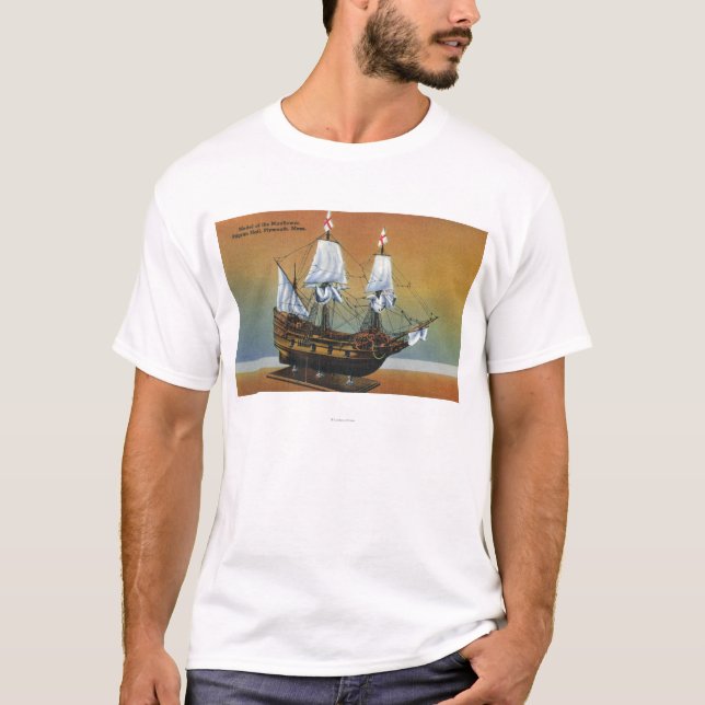 Camiseta Modelo do Mayflower na opinião de Salão do (Frente)