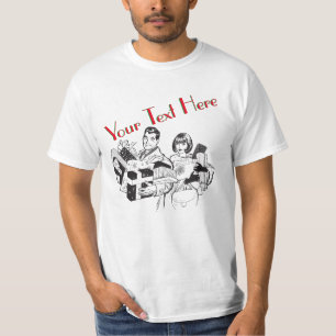 Camiseta Modelo do vintage da compra do Natal