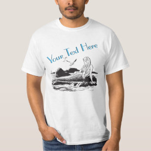Camiseta Modelo do vintage da sereia