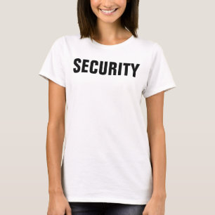 Camiseta Modelo dupla lateral Womens Black White Security