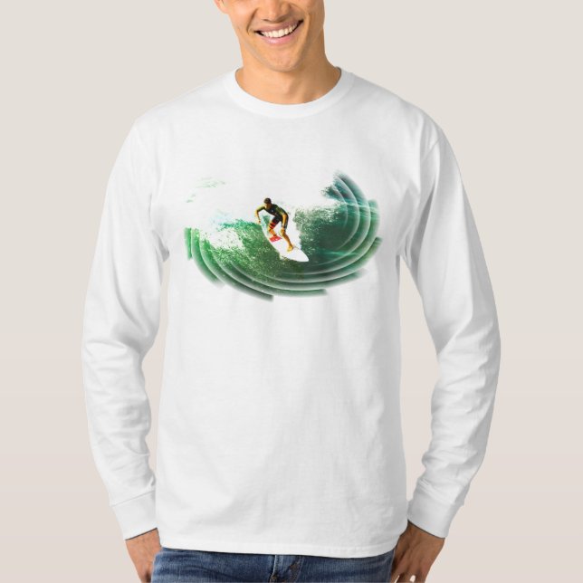 Camiseta Modelo Elegante de tendências de surfer personaliz (Frente)