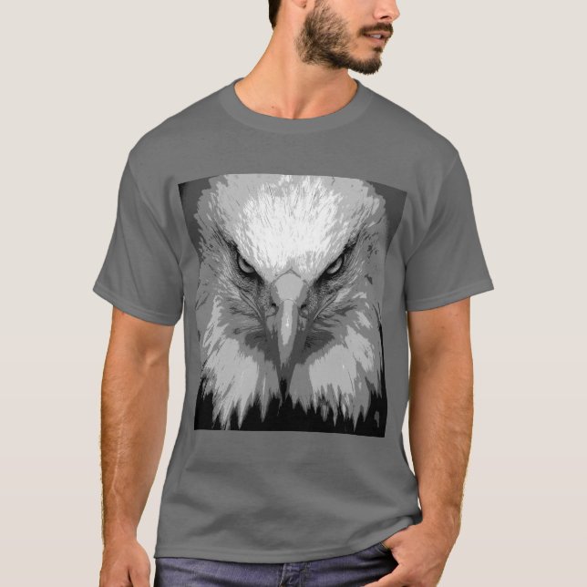 Camiseta Modelo Escuro da Cinza da Elegante Elegante (Frente)