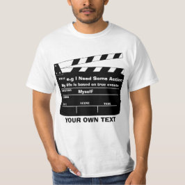 Camiseta Modelo feito sob encomenda do clapperboard