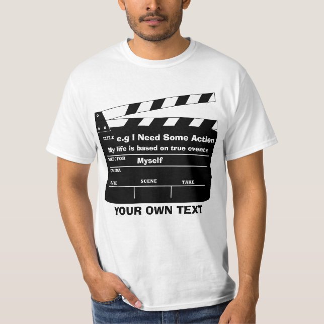 Camiseta Modelo feito sob encomenda do clapperboard (Frente)