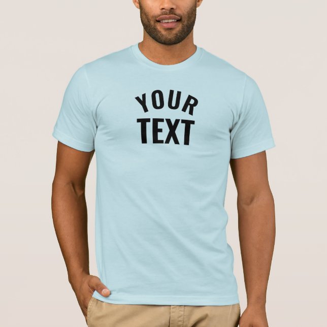 Camiseta Modelo Mens Bella+Canvas Folha curta Azul (Frente)