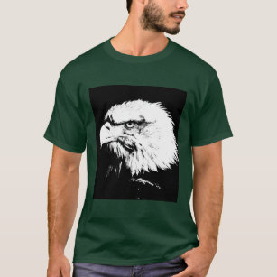 Camiseta Modelo moderna do rosto de águia animal personaliz