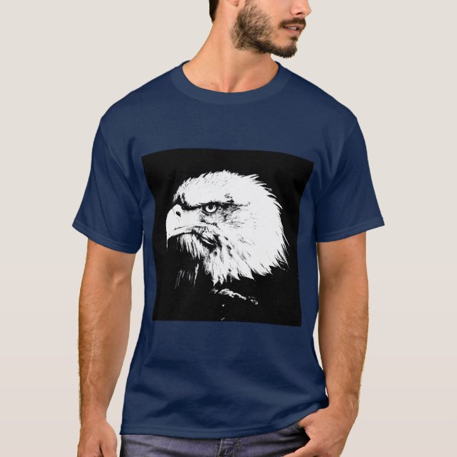 Camiseta Modelo Moderno da águia animal (Frente)