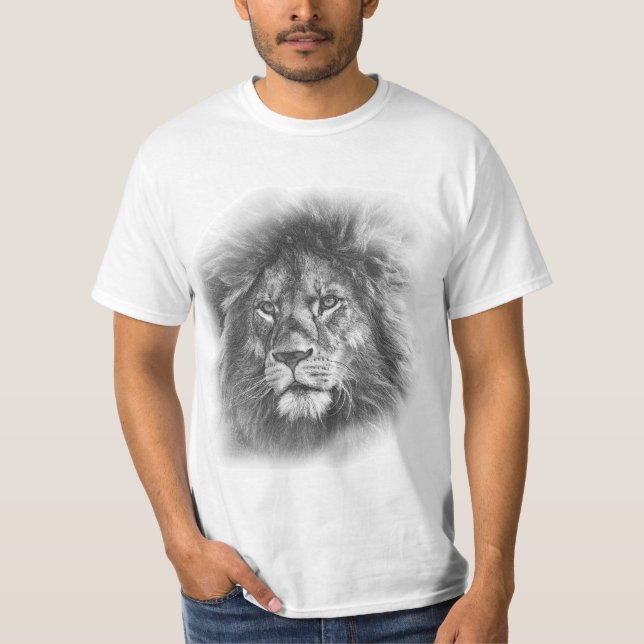 Camiseta Modelo moderno Elegante de Lion Face Men (Frente)