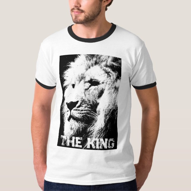 Camiseta Modelo Moderno Elegante De Rosto De Leão Personali (Frente)