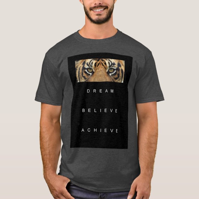Camiseta Modelo Motivacional Moderno Sonho Elegante Acredit (Frente)