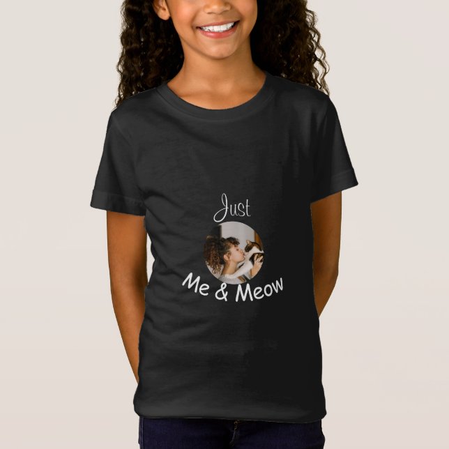 Camiseta Modelo personalizado de foto "just me and meow" - (Frente)