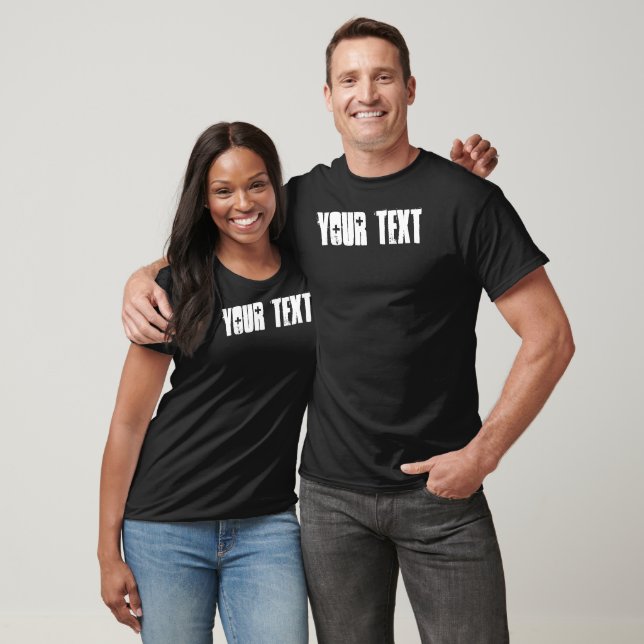 Camiseta Modelo Personalizado de Texto Maltratado na Cor Pr (Unissex)