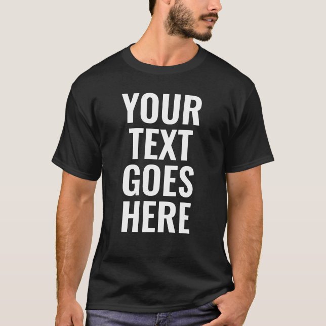 Camiseta Modelo preto elegante é o melhor fonte moderno gra (Frente)