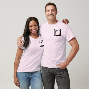 Camiseta Modelo quadrado do design do botão