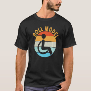 Camiseta Modelo Roll de Deficiência Sensibilização para a P