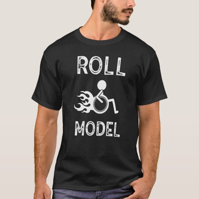 Camiseta Modelo Roll de Deficiência Sensibilização para a P (Frente)