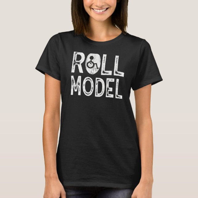 Camiseta Modelo Roll de Deficiência Sensibilização para a P (Frente)
