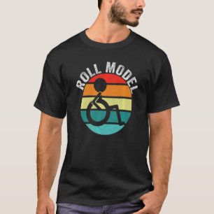 Camiseta Modelo Roll de Deficiência Sensibilização para a P