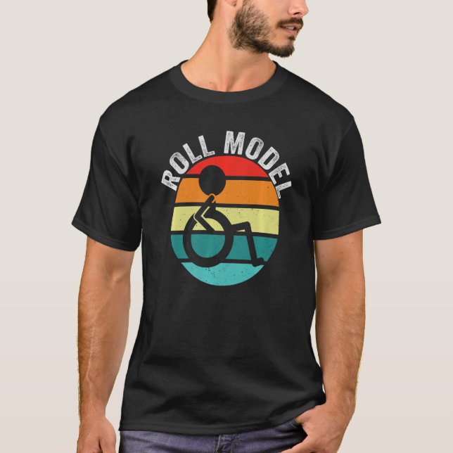 Camiseta Modelo Roll de Deficiência Sensibilização para a P (Frente)