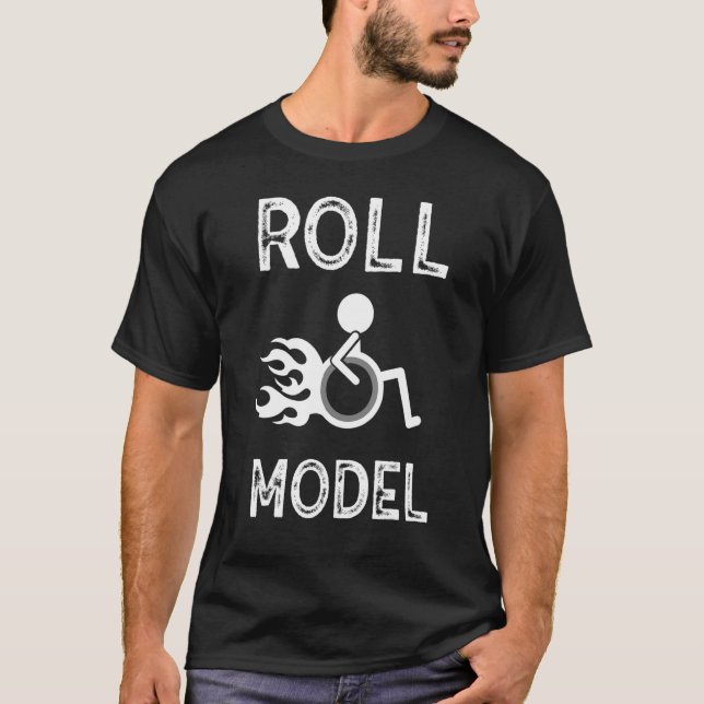 Camiseta Modelo Roll de Deficiência Sensibilização para a P (Frente)
