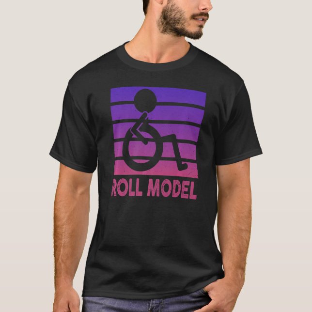 Camiseta Modelo Roll de Deficiência Sensibilização para a P (Frente)