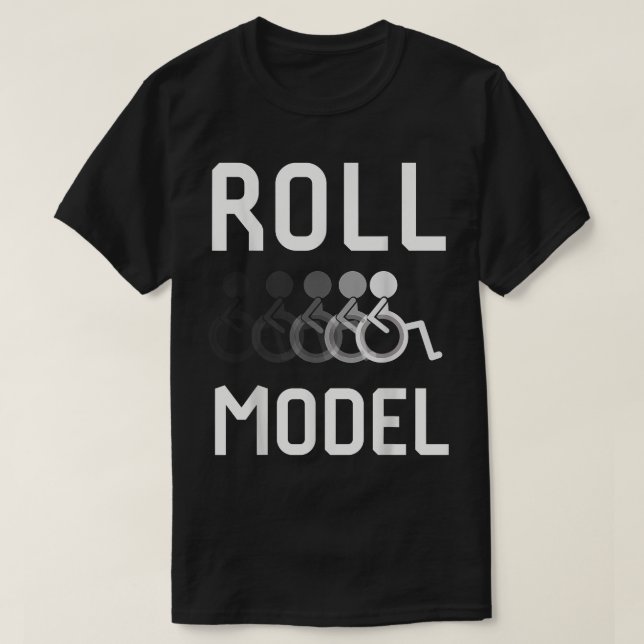 Camiseta Modelo Roll de Deficiência Sensibilização para o m (Frente do Design)