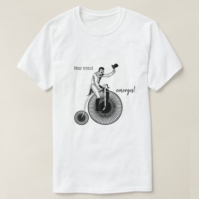 Camiseta Modelo T Penny Farthing Classic Black and White (Frente do Design)