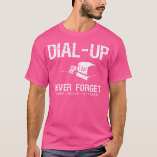 Camiseta Modem de Discagem Nunca Esqueça Internet Divertida