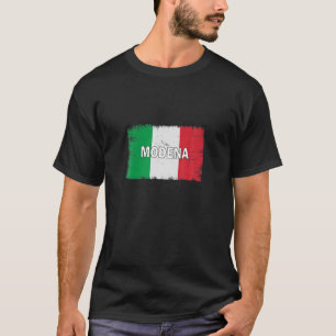 Camiseta Modena - Itália - Cidade com Bandeira Italiana