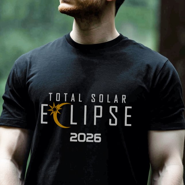 Camiseta Modern 2026 Total Eclipse (Total Solar Eclipse 2026 Shirt)
