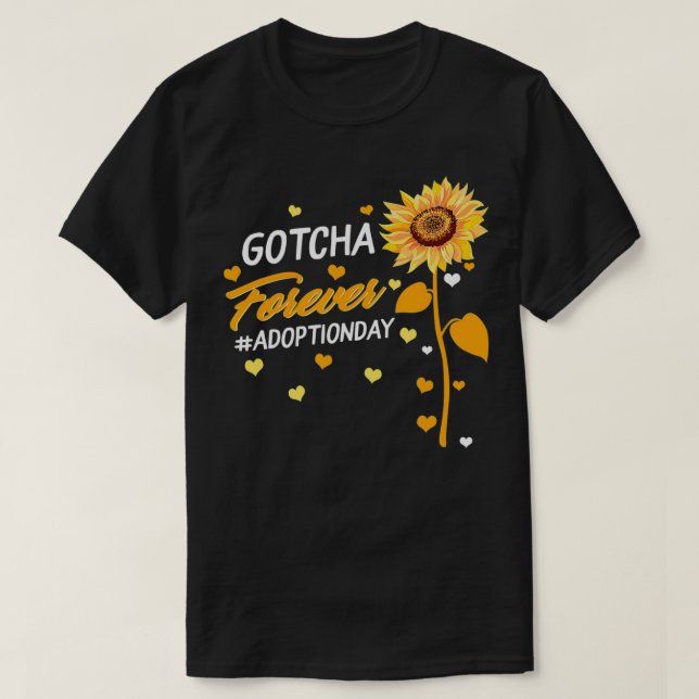 Camiseta Modern Adoption Day Announcement Gotcha Forever Ad (Frente do Design)