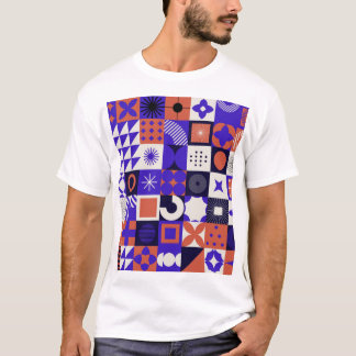 Camiseta Modern Bauhaus: Padrão Geométrico Negrito.