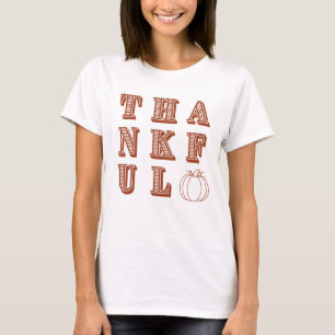 Camiseta Modern Boho - Tipografia Agradável Ação de Graças