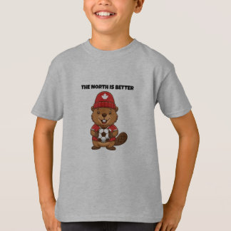 Camiseta Modern Canada Soccer Beaver Kids Tee - 2026 Pride