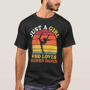 Camiseta Modern Dance Vintage Apenas Uma Menina Que Ama Mod