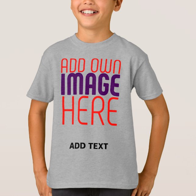 CAMISETA MODERN EDITABLE LIGHT STEEL IMAGE TEXT TEMPLATE (Frente)