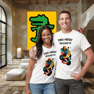 Camiseta Modern Geometric Art – Abstract Intelligent Humor