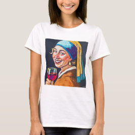 Camiseta Modern Girl w/ a Pearl Earring - Vermeer Inspired