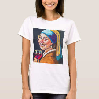 Camiseta Modern Girl w/ a Pearl Earring - Vermeer Inspired