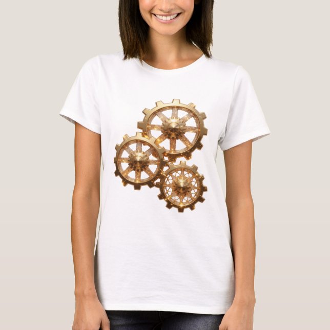 Camiseta Modern Gold GEARS OF WEALTH (Frente)