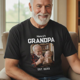 Camiseta Modern Grandpa Established Est. Name Year Photo