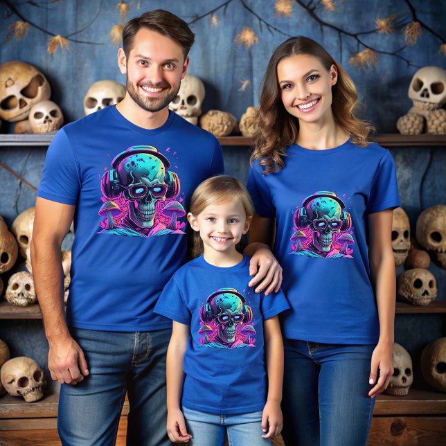 Camiseta Modern Halloween with musical skull (Criador carregado)
