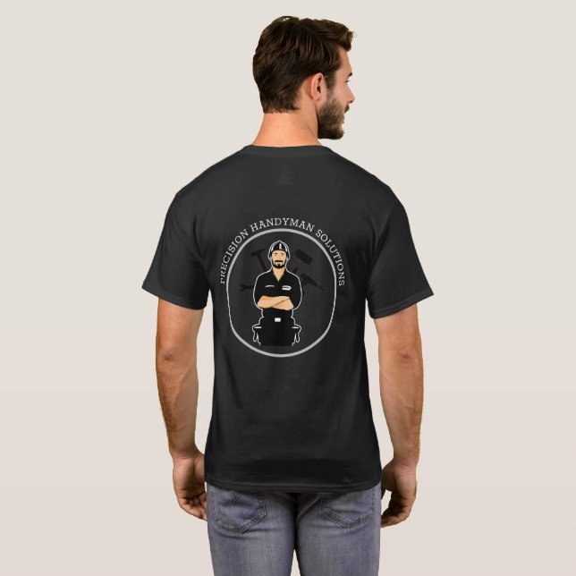 Camiseta Modern handyman construction custom logo (Parte Traseira Completa)