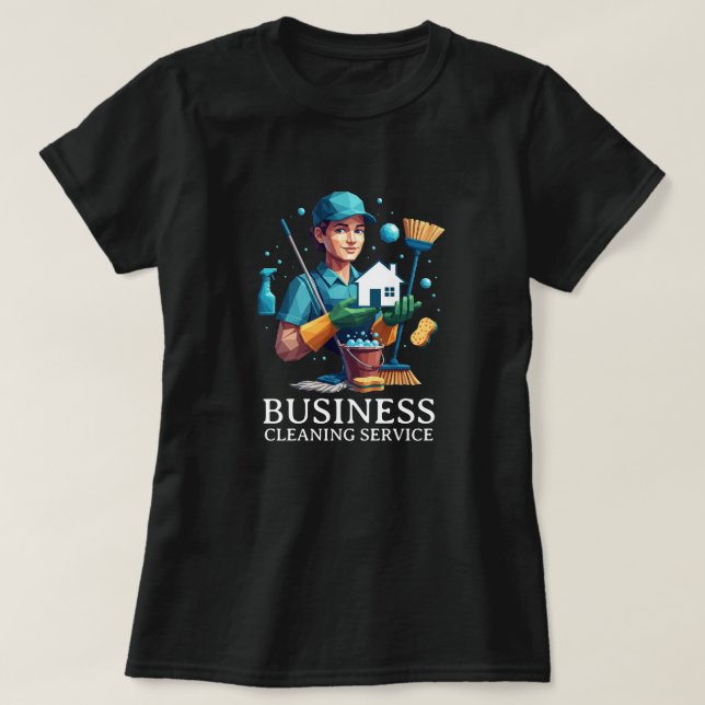 Camiseta Modern House Cleaning Maid Service Housekeeping (Frente do Design)