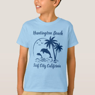 Camiseta Modern Huntington Beach California Dark Blue